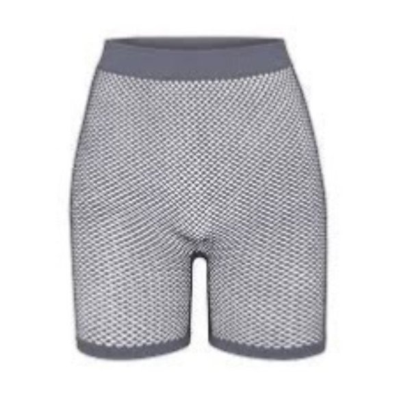 SKIMS Perforated Seamless Short Steel Gray Womens XXS - Picture 7 of 13